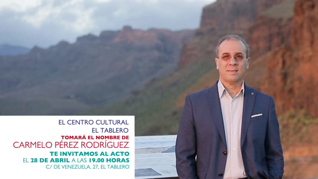 Cambio de nombre del Centro Cultural El Tablero en honor a Carmelo Pérez y su contribución a la investigación genética